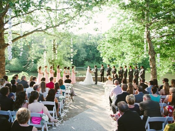 Destination wedding in Ohio with a romantic ceremony at The Darby House