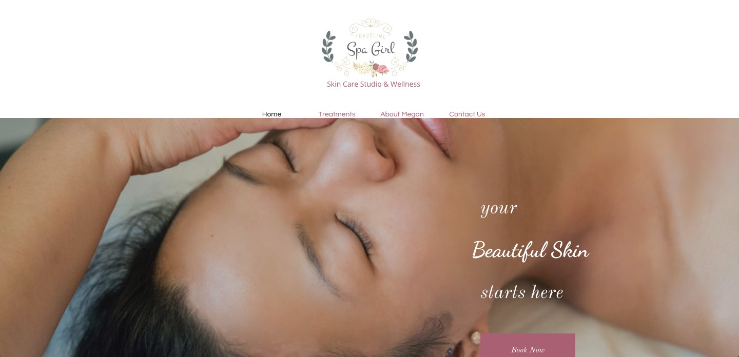 girl boss: Megan Konst owner of Traveling Spa Girl website homepage